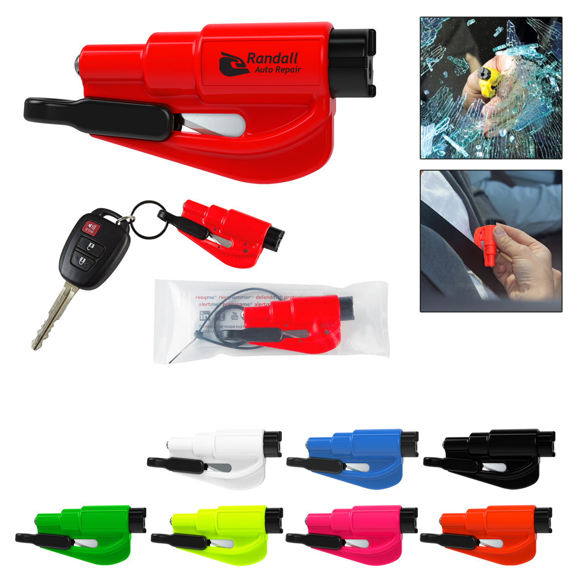 Resqme Safety Tool for Cars - Lime Green