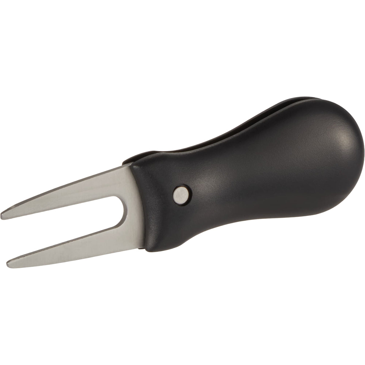 Retractable Divot Repair Tool with Magnetic Ball Marker - Black - Back Right Angle