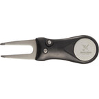 Retractable Divot Repair Tool with Magnetic Ball Marker - Black - Front