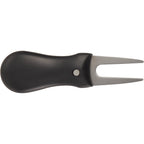 Retractable Divot Repair Tool with Magnetic Ball Marker Laser Engraving - Black - Back