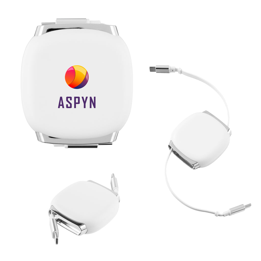 Retractable Fast Charging Cable with Mag Snap Storage, 60W - Full Color