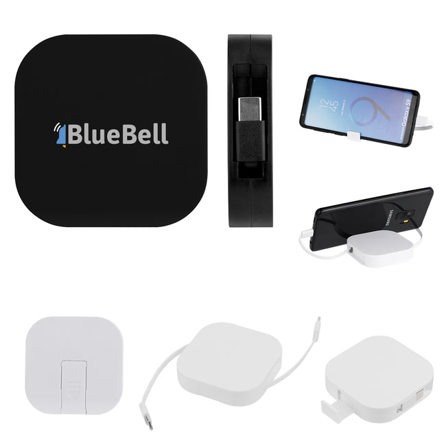 Retractable Quick Charging Cable and Phone Stand, 60W