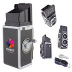 Retro Digital Camera, CinemaFlex - Black with Silver - 4CP