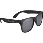 Retro Folding Sunglasses with UV 400 Lenses - Black - Front