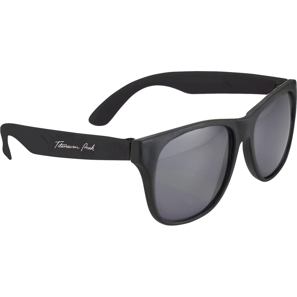 Retro Folding Sunglasses with UV 400 Lenses - Black - Front
