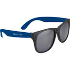 Retro Folding Sunglasses with UV 400 Lenses - Blue - Front
