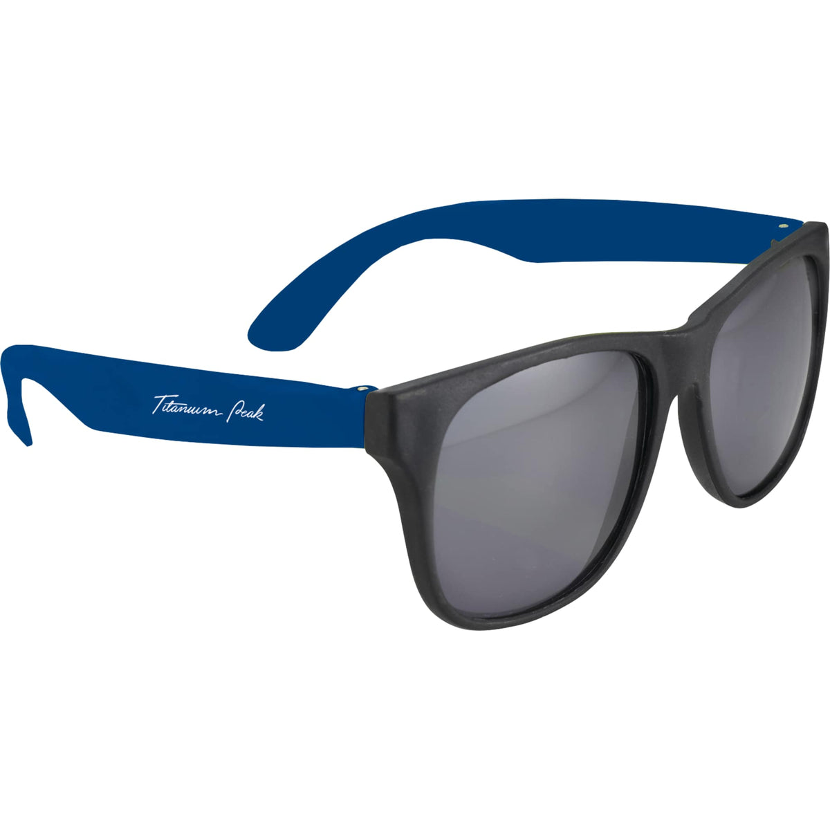 Retro Folding Sunglasses with UV 400 Lenses - Blue - Front