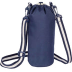 Retro Sport Bottle Sling in Recycled Polyester Transfer - Navy - Back