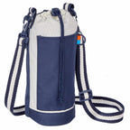 Retro Sport Bottle Sling in Recycled Polyester Transfer - Navy - Right Angle