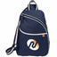 Retro Sport Sling Backpack for Tennis, Golf and Pickleball Transfer - Navy - Front