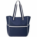 Retro Sport Tote with Pickleball Paddle Pocket Embroidery - Navy - Back