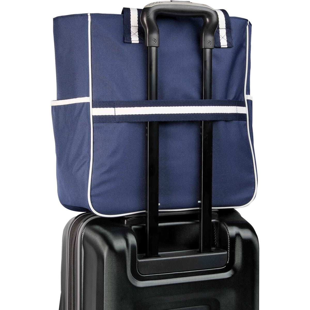 Retro Sport Tote with Pickleball Paddle Pocket Transfer - Navy - Trolley