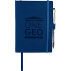 Revello Recycled Soft Cover Journal, 5 x 7 Inches Debossing - Blue - Front