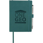 Revello Recycled Soft Cover Journal, 5 x 7 Inches Debossing - Turquoise - Front