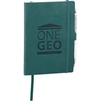 Revello Recycled Soft Cover Journal, 5 x 7 Inches Debossing - Turquoise - Photo