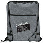 Reverb Drawstring Bag with Carabiner Loops Embroidery - Graphite - Front