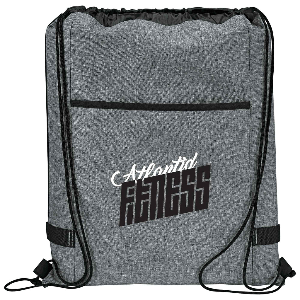 Reverb Drawstring Bag with Carabiner Loops Transfer - Graphite - Front