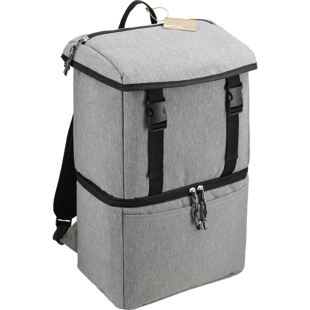 Revive Recycled Backpack Cooler with Dry Top Section Embroidery - Graphite - Right Angle 4