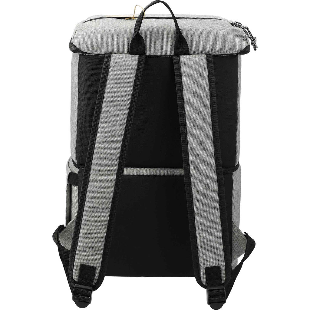 Revive Recycled Backpack Cooler with Dry Top Section Transfer - Graphite - Back