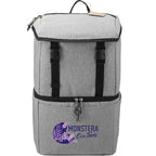 Revive Recycled Backpack Cooler with Dry Top Section Transfer - Graphite - Front