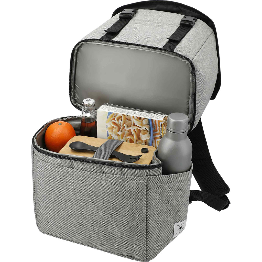 Revive Recycled Backpack Cooler with Dry Top Section Transfer - Graphite - Left Angle 4
