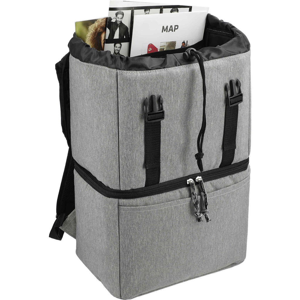 Revive Recycled Backpack Cooler with Dry Top Section Transfer - Graphite - Right Angle 3