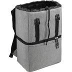 Revive Recycled Backpack Cooler with Dry Top Section Transfer - Graphite - Right Angle Open Top 2