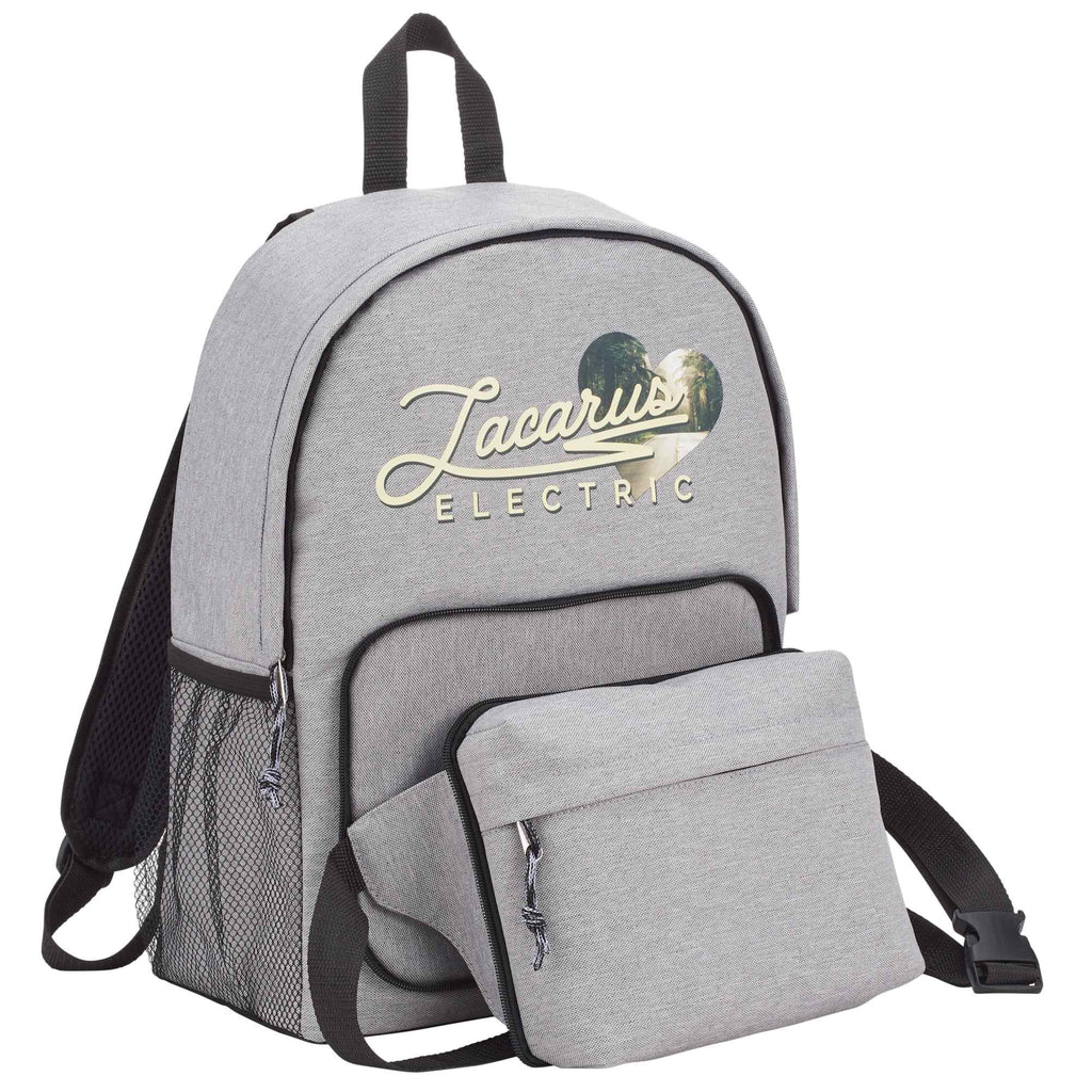 Revive Recycled Backpack with Removable Waist Pack Embroidery - Graphite - Photo 3