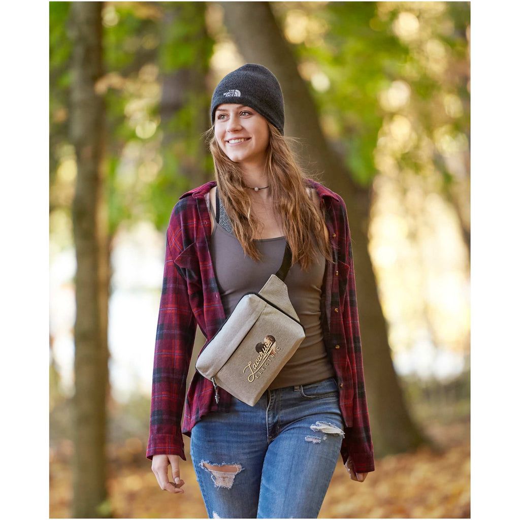 Revive Recycled Backpack with Removable Waist Pack Embroidery - Graphite - Photo