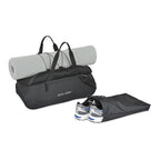 Revive Recycled Mesh Gym Duffel with Shoe Bag Transfer - Black - View 2