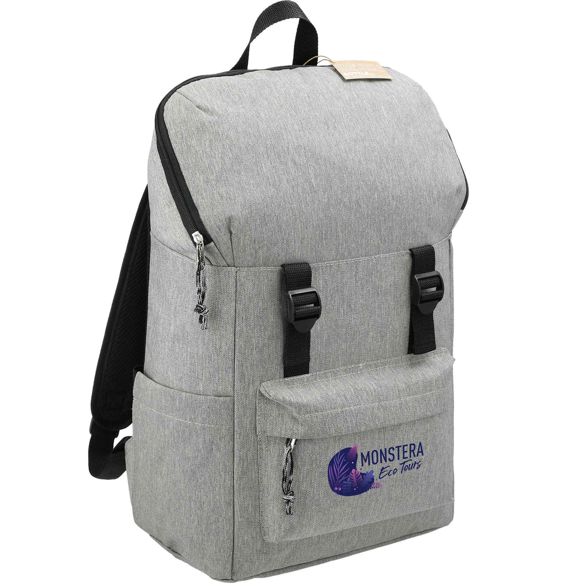 Revive Recycled Rucksack for 15 Inch Laptops Transfer - Graphite - Angled