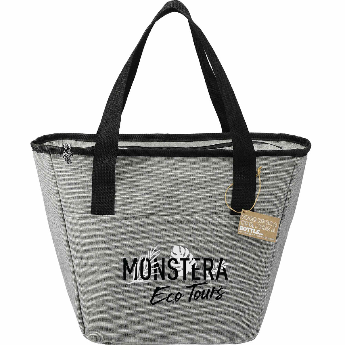Revive Recycled Tote Cooler for 9 Cans Embroidery - Graphite - Front