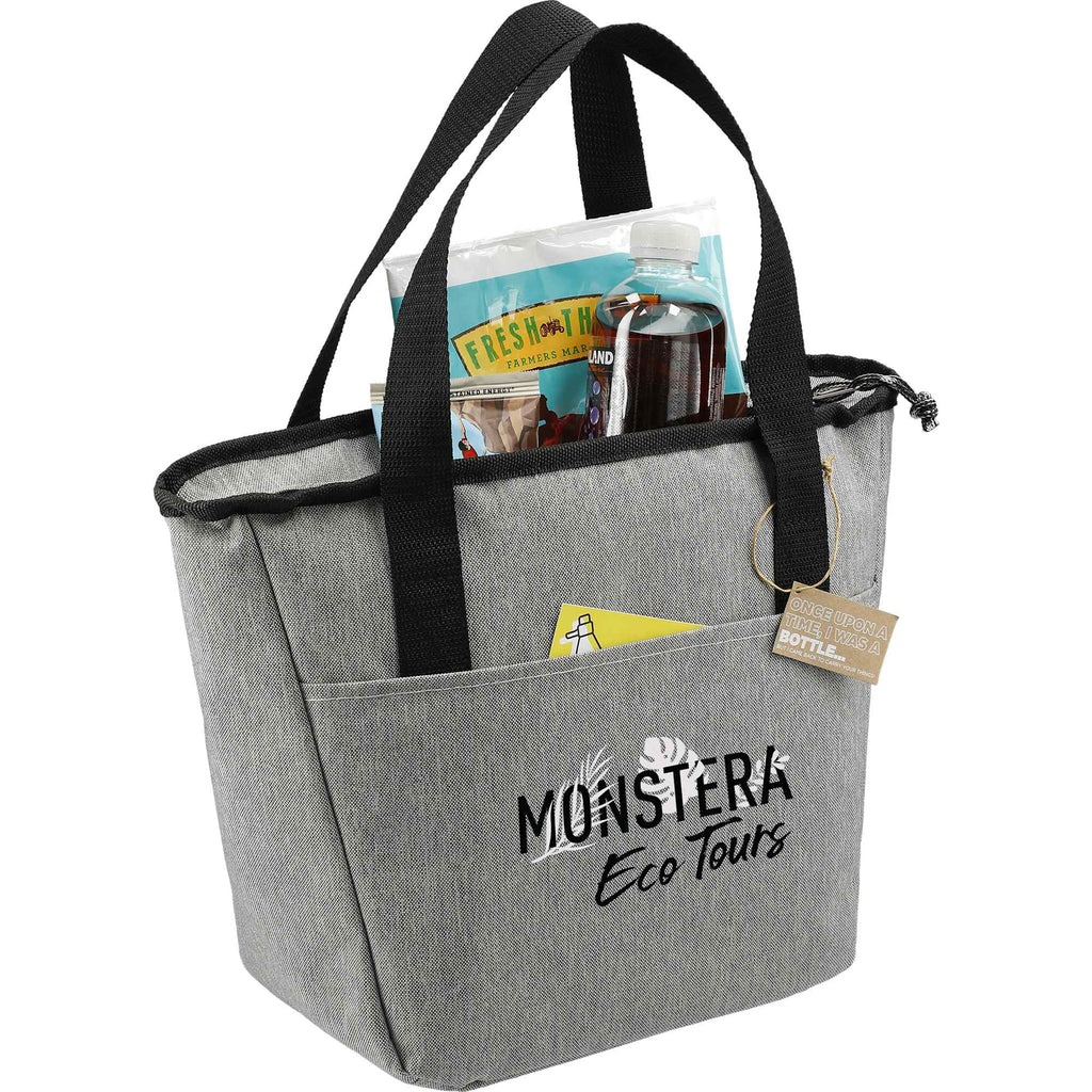 Revive Recycled Tote Cooler for 9 Cans Embroidery - Graphite - Right Angle 2