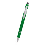 Rexton Incline Pen with Stylus - Green - Front