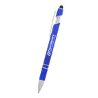 Rexton Incline Pen with Stylus - Metallic Royal - Silk Screen
