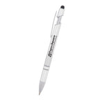 Rexton Incline Pen with Stylus - Silver - Silk Screen