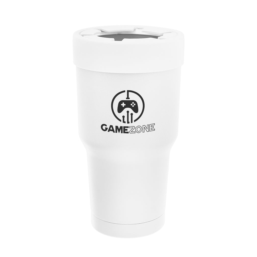 Reynolds On The Go Stainless Steel Cup Insulator, 30 oz - White - Silk Screen