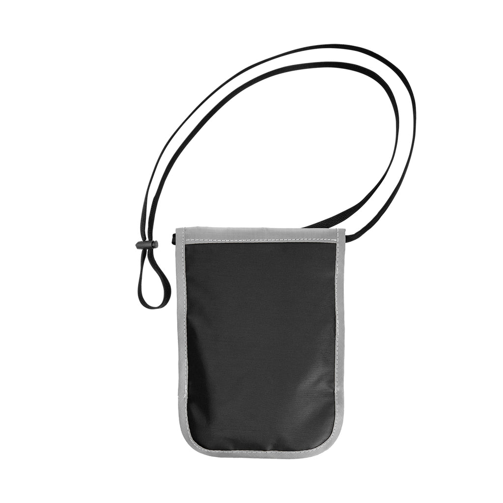 RFID Blocking Neck Wallet - Gray - Back