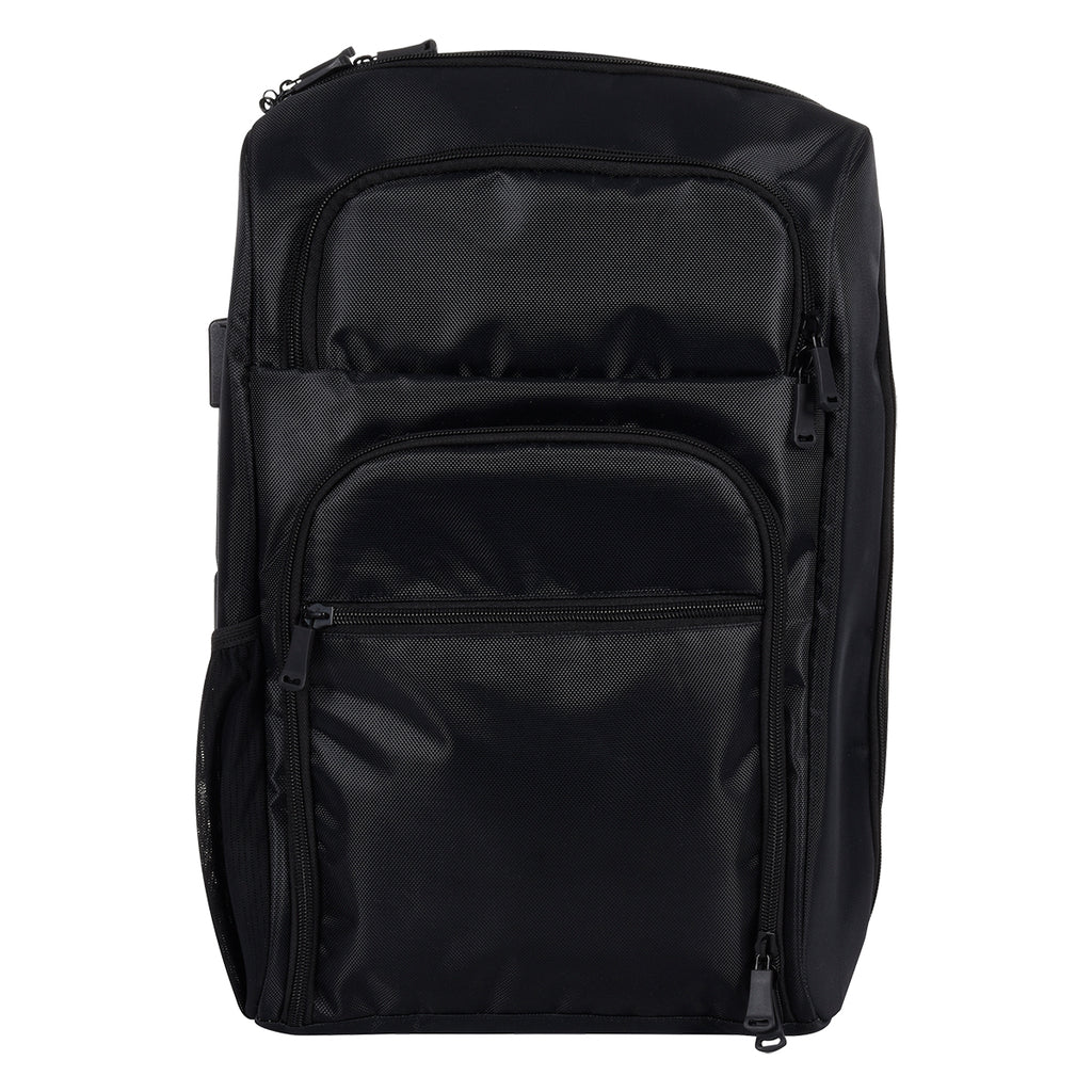 RFID Laptop Backpack and Briefcase - Black - Front