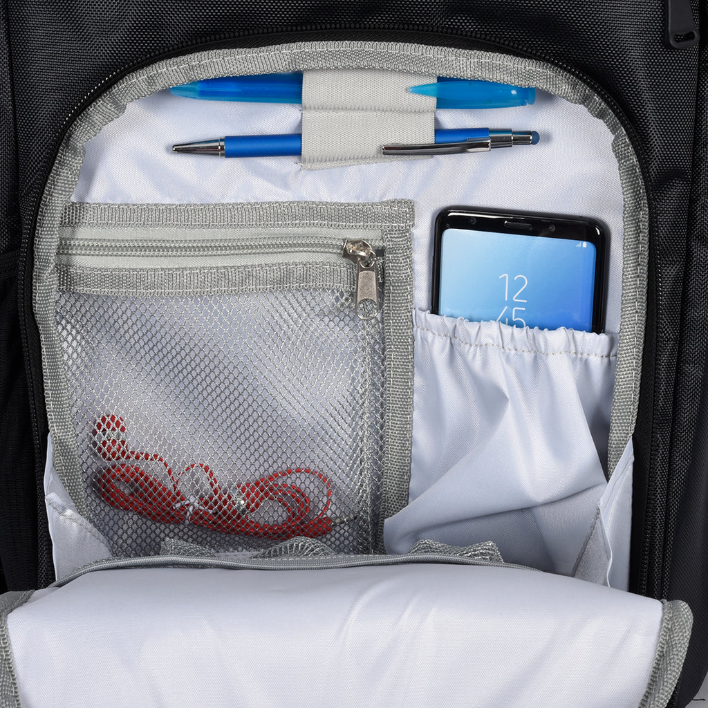 RFID Laptop Backpack and Briefcase - Black - Inset