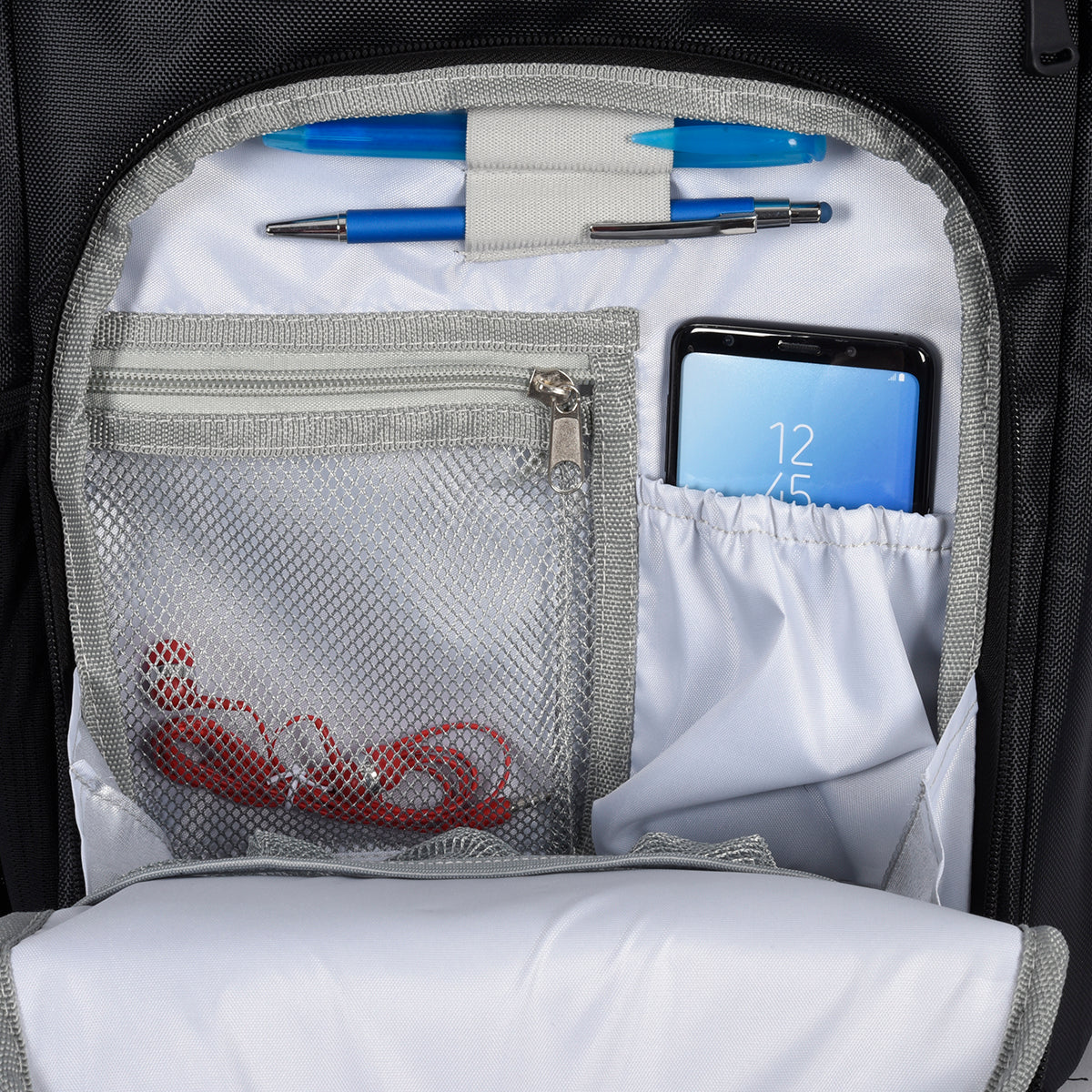 RFID Laptop Backpack and Briefcase - Black - Inset