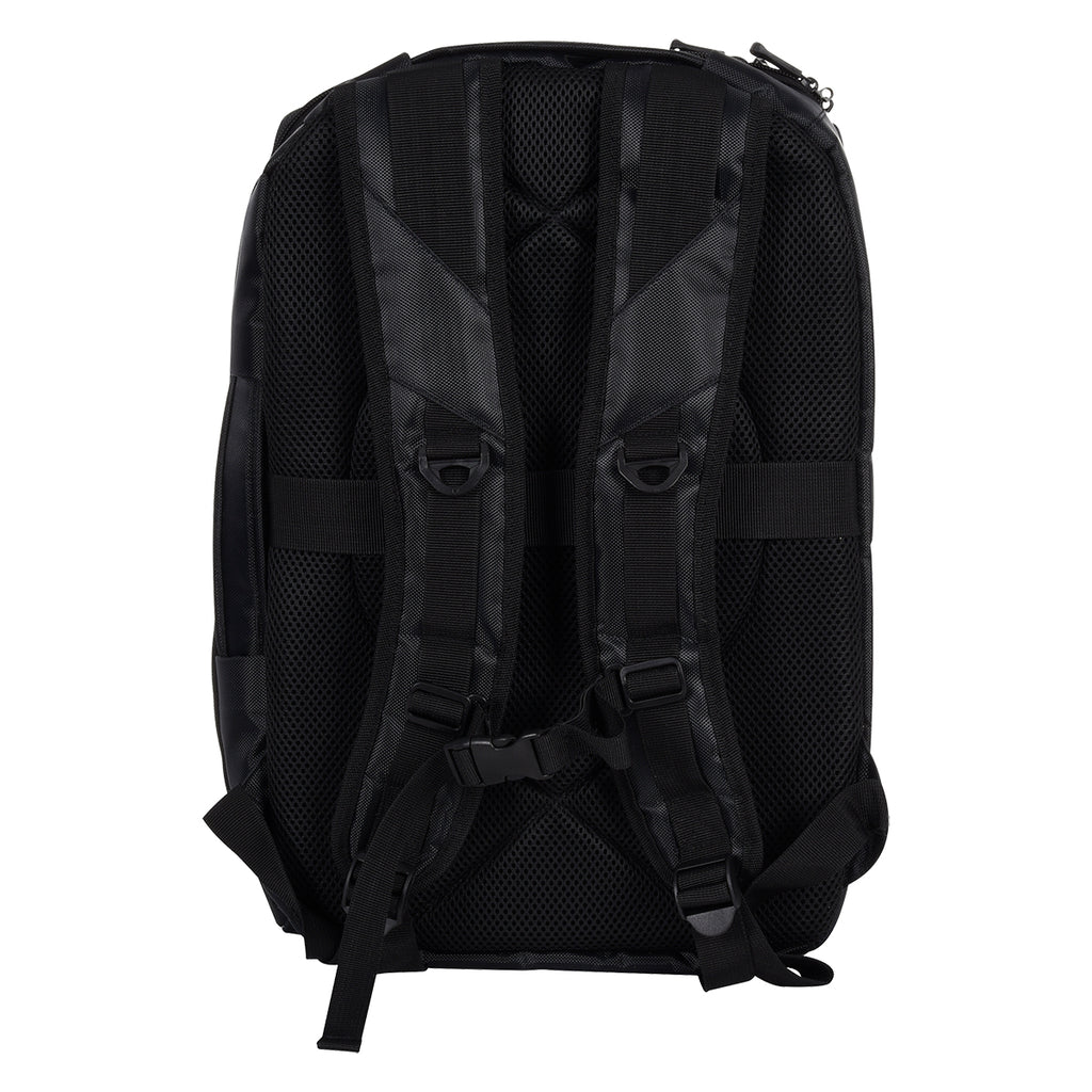 RFID Laptop Backpack and Briefcase Embroidery - Black - Back