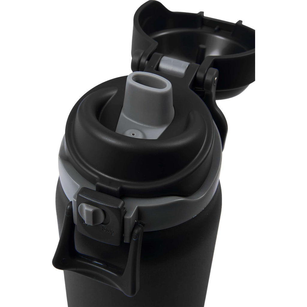Rhine Sip or Swig Insulated Bottle, 30 oz - Black - Sip Detail