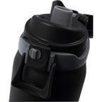 Rhine Sip or Swig Insulated Bottle, 30 oz Full Color - Black - Sip Button Detail