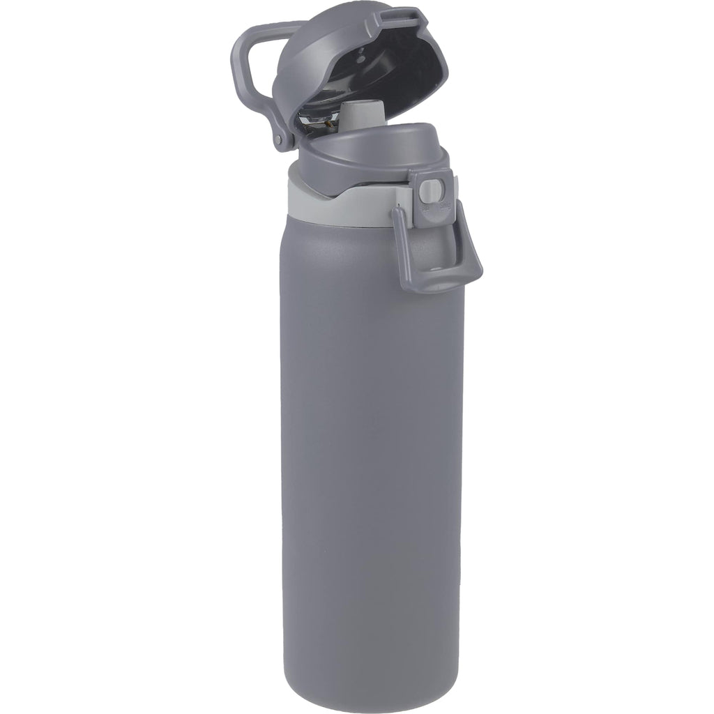 Rhine Sip or Swig Insulated Bottle, 30 oz Full Color - Stone - Right Angle Open