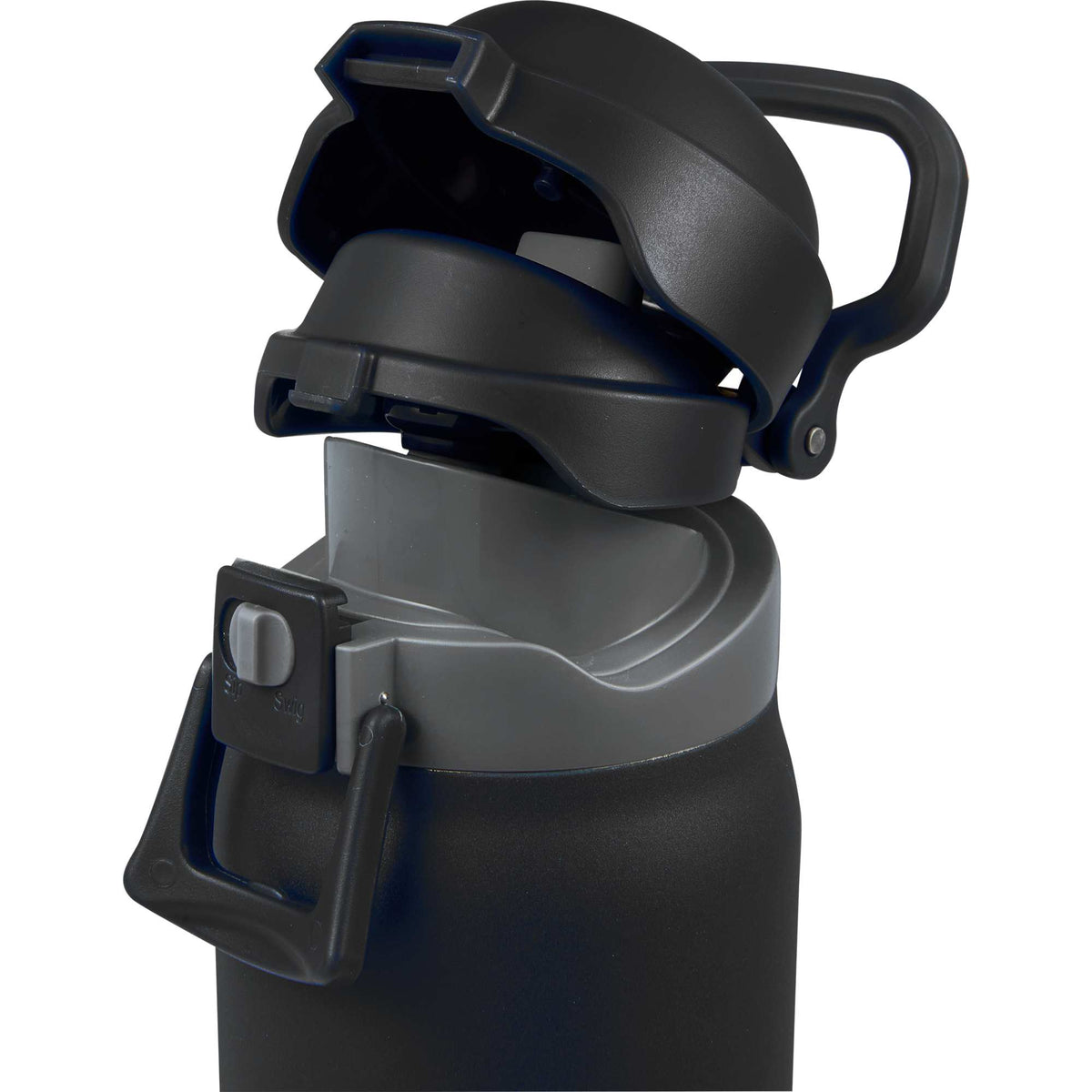 Rhine Sip or Swig Insulated Bottle, 30 oz Laser Engraving - Black - Detail 4