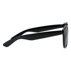 Rhodri Round Folding Sunglasses in Recycled PET - Black - Right Angle 3