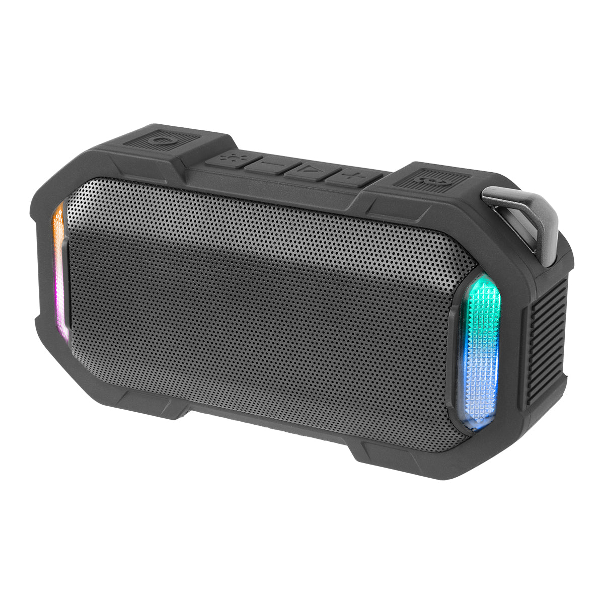 Rhythm Light-Up Speaker in Recycled ABS - Black - Angle
