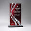 Ribbon Award, Large - Clear with Red