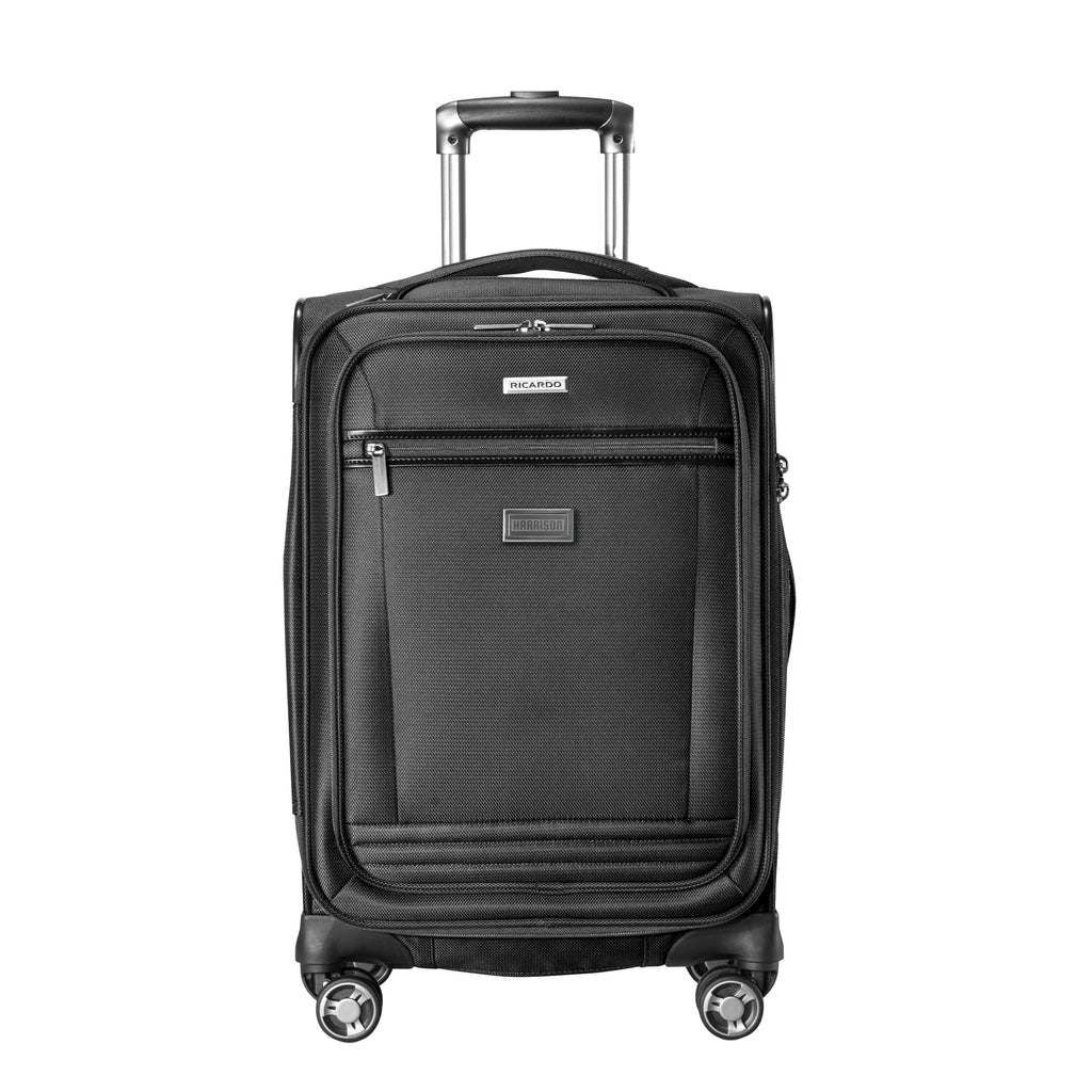 Ricardo Avalon Softside Expandable Carry-On, 20 Inch - Black - Laser Engraving